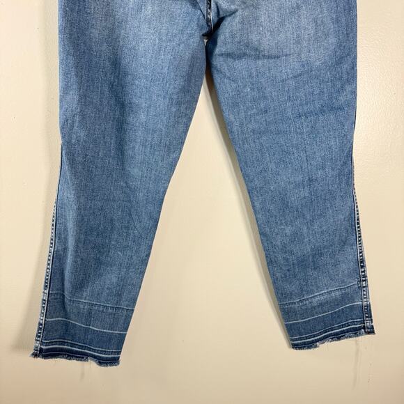 J.Crew Women's Vintage Straight Ankle Stretch Raw Hem High Rise Jeans Sz 32 - Picture 6 of 9